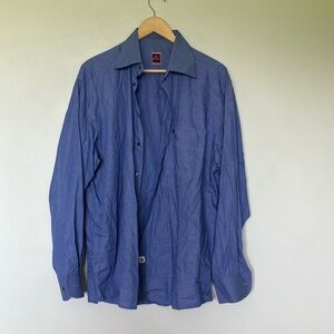 Eton Men's Blue Button-Up Shirt